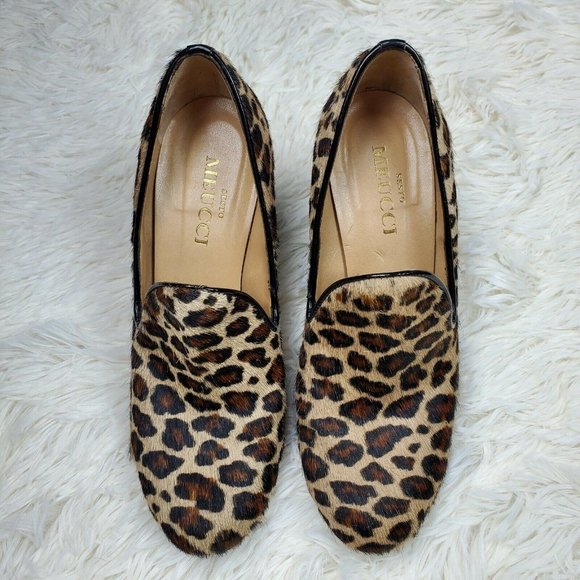 Sesto Meucci Mystee Calf Hair Heels Block Heels 5.5M - Picture 2 of 6